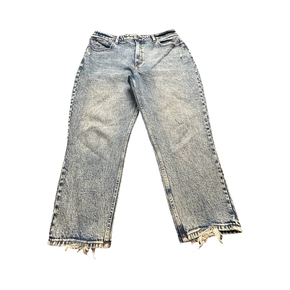 Abercrombie & Fitch Mom Jeans Womens 32x24 Light Acid Wash Curve Love 90s Retro